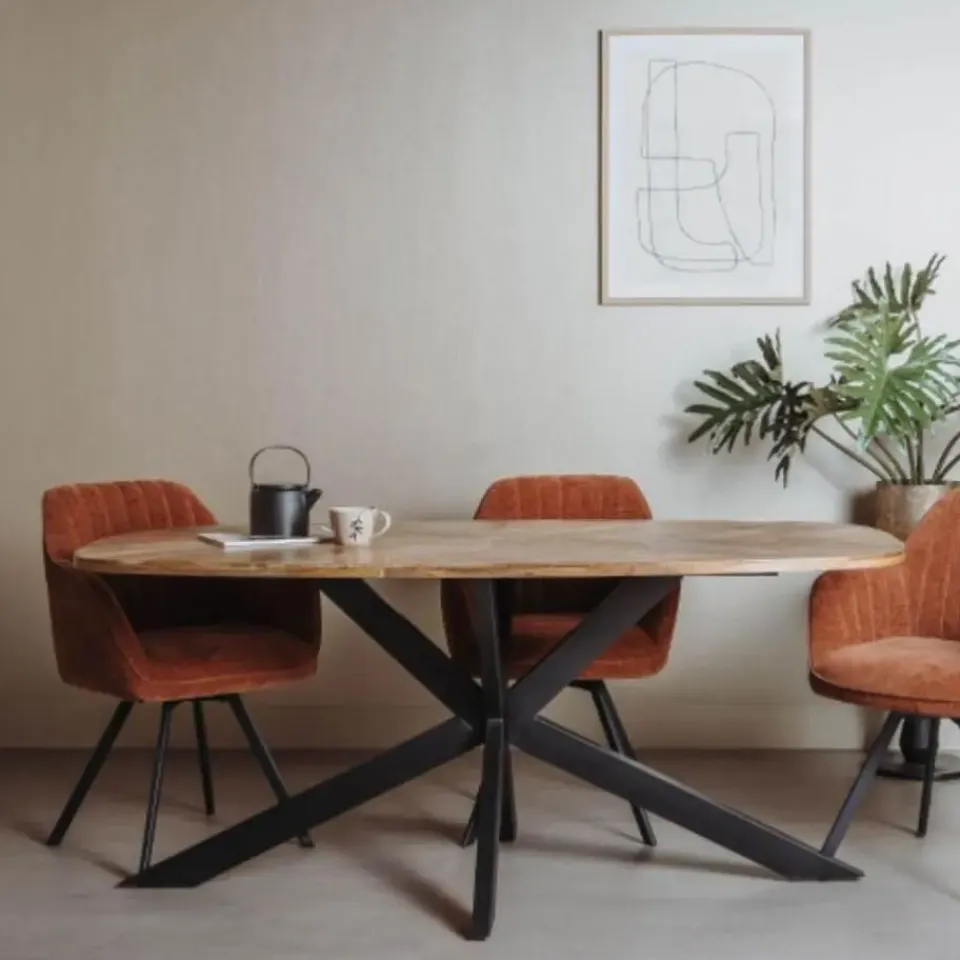 Tower living Silvi eettafel visgraat naturel 220x110x78 Best