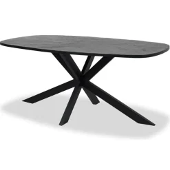 Tower living Silvi eettafel visgraat zwart 180x100x78 Outlet