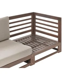 Beliani TRANI - Loungebank - Donkere houtkleur - Acaciahout Sale