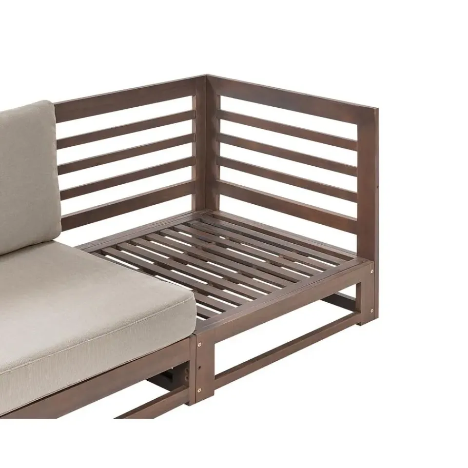 Beliani TRANI - Loungebank 3-zits - Bruin - Acaciahout Hot