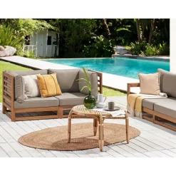 Beliani TRANI - Loungebank 2-zits - Lichthout - Acaciahout Hot