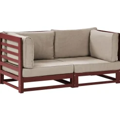 Beliani TRANI - Loungebank 2-zits - Mahonie - Acaciahout