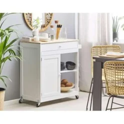 Beliani TRAPANI - Keukentrolley - Wit - MDF Best