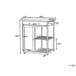 Beliani TRAPANI - Keukentrolley - Wit - MDF Best