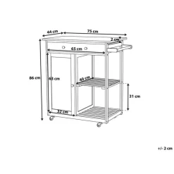 Beliani TRAPANI - Keukentrolley - Wit - MDF Best