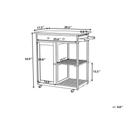 Beliani TRAPANI - Keukentrolley - Wit - MDF Best