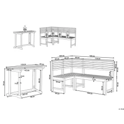 Beliani TREIA - Tuinset voor 4 - Lichte houtkleur - Acaciahout Online