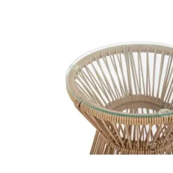 Beliani TRESTINA - Bistroset voor 2 - Natuurlijk - PE rotan Online