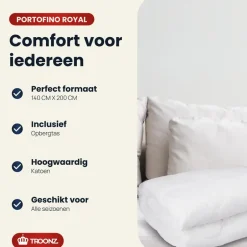 Troonz Dekbed Portofino - 4 Seizoenen - Eenpersoon Dekbed - 140x220 Clearance
