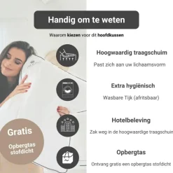 Troonz Hoofdkussen Sleepwave One - Afmeting 60x70 cm Clearance