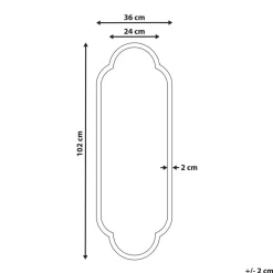 Beliani TROUY - Wandspiegel - Zwart- 32 x 102 cm - Metaal Clearance
