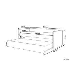 Beliani TROYES - Slaapbank - Beige - Fluweel Clearance