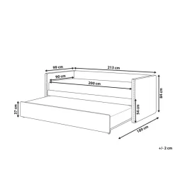 Beliani TROYES - Slaapbank - Perzik - 90 x 200 cm - Bouclé