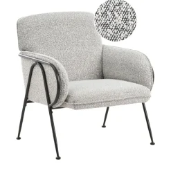 Beliani TRYSNES - Fauteuil - Zwart/Wit - Polyester New