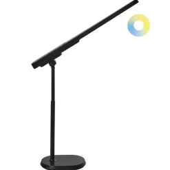 Leen Bakker TUCANA - Bureaulamp LED - Zwart - Synthetisch materiaal Best