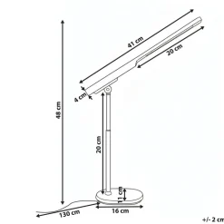 Leen Bakker TUCANA - Bureaulamp LED - Zwart - Synthetisch materiaal Best