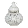 Merkloos Tuin lantaarn - Marokkaanse sfeer - wit/goud - D15 x H19 cm - metaal New