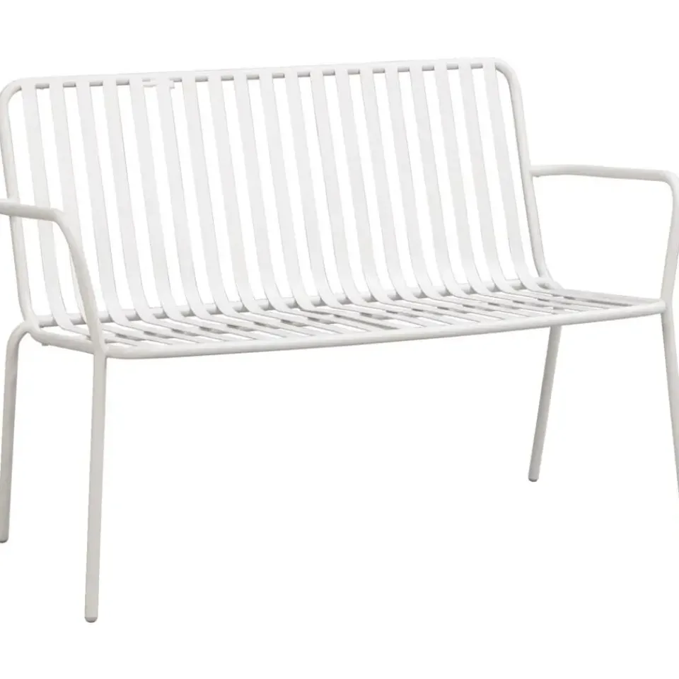 Leen Bakker Tuinbank Vence - metaal zand - 81x114x62 cm Hot