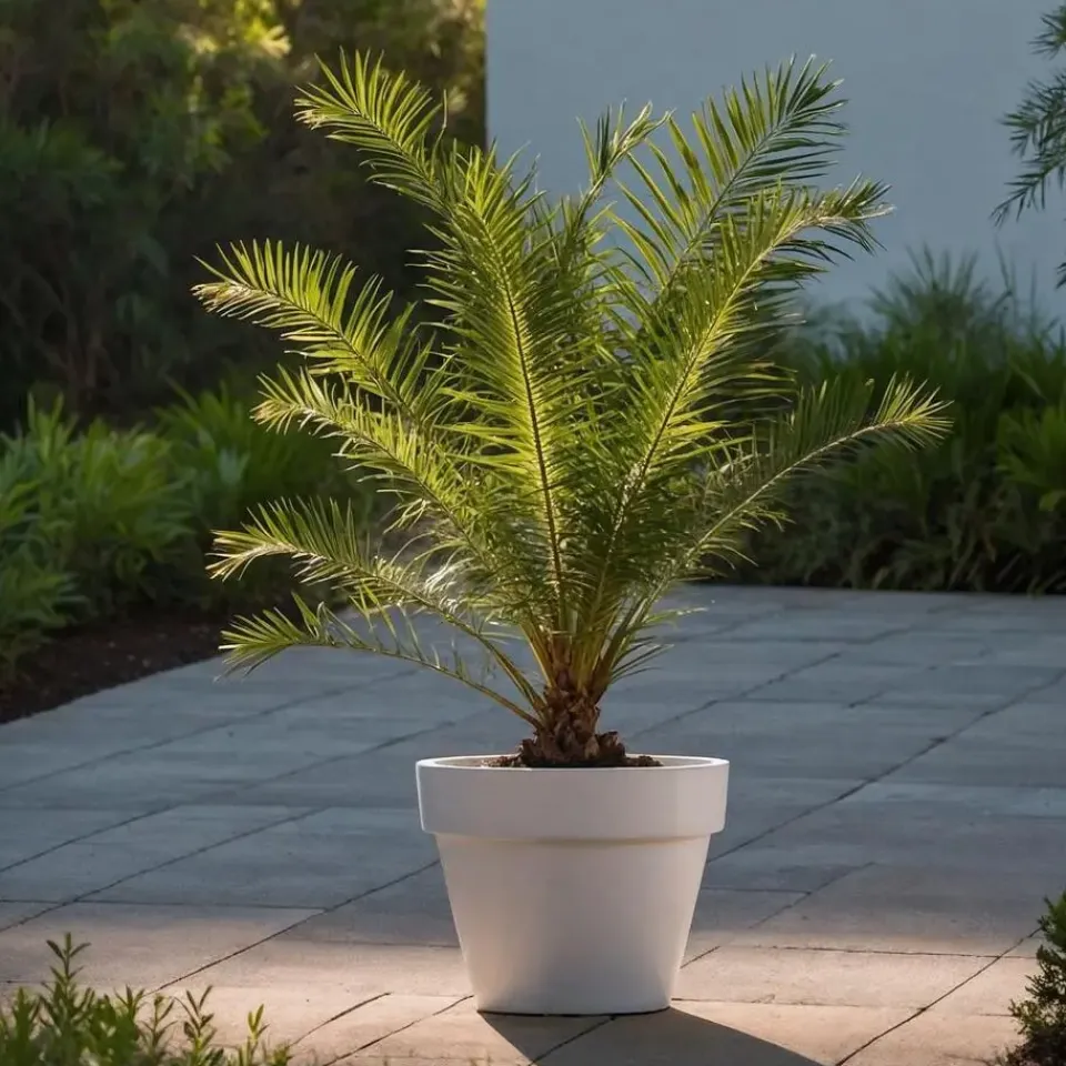 Plant in a Box Tuinpalm - Set van 3 - Phoenix Chamaerops Washingtonia - Hoogte 50-70cm - ⌀15cm Outlet