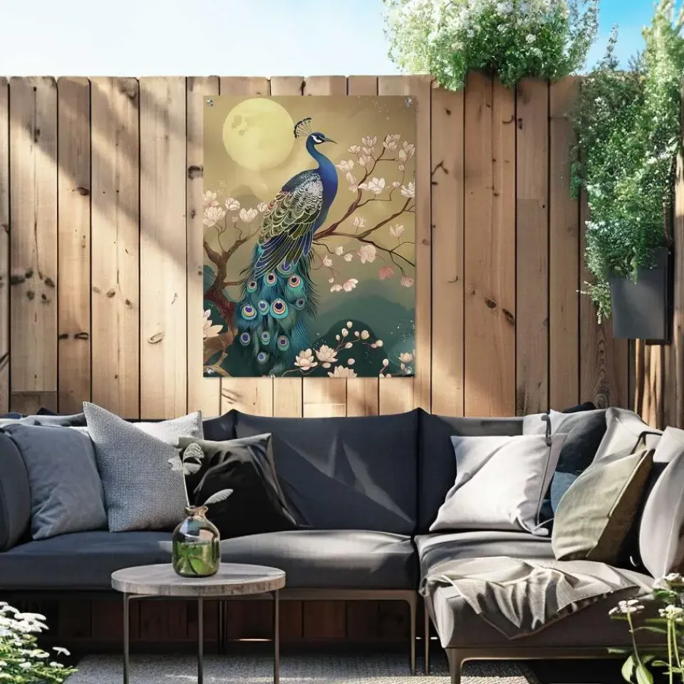 Reinders Tuinposter Birds in Style - 80 x 60cm - Blauw Outlet