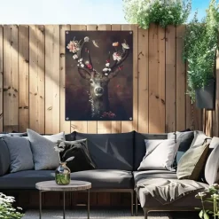 Reinders Tuinposter Hert - 80 x 60cm - Bruin