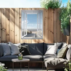 Reinders Tuinposter Noordzee uitzicht - 80 x 60cm - Blauw Sale