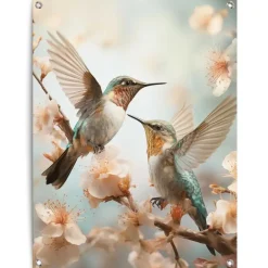 Reinders Tuinposter Spring Birds - 80 x 60cm - Blauw New