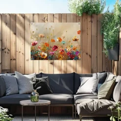 Reinders Tuinposter Summer Flowers - 60 x 80cm - Bont Clearance