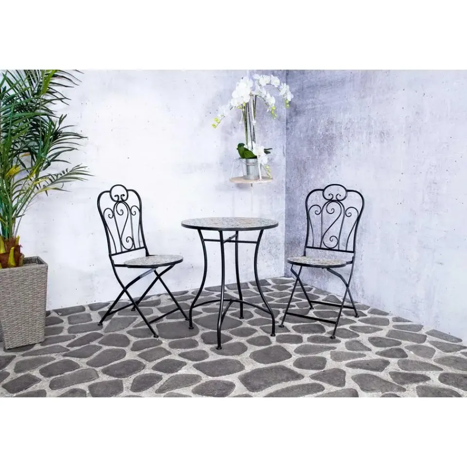 Sens-Line Tuinset Lina- zwart/mozaïek Hot