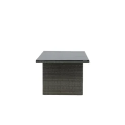 Fjôrd Tuintafel Grijs Wicker/Glas - 200x100x74cm - Padova Best