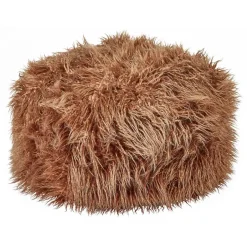 Leen Bakker TUKKI - Poef - Bruin - Kunstbont