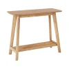 Beliani TULARE - Consoletafel - Lichte houtkleur - Rubberhout New