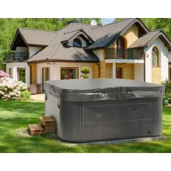 Beliani TULAROSA - Whirlpool buitenbad - Wit - 210 x 210 cm - Acryl