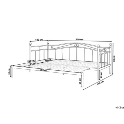 Beliani TULLE - Eenpersoonsbed - Roze - 90 x 200 cm - Metaal Clearance