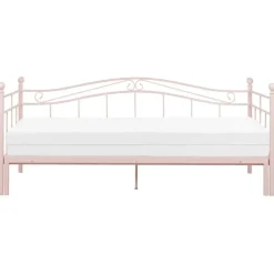 Beliani TULLE - Eenpersoonsbed - Roze - 90 x 200 cm - Metaal Clearance