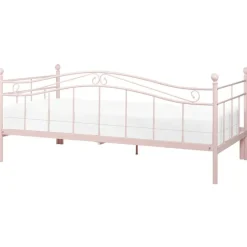 Beliani TULLE - Eenpersoonsbed - Roze - 90 x 200 cm - Metaal Clearance
