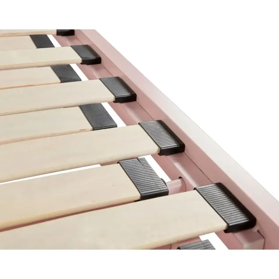 Beliani TULLE - Eenpersoonsbed - Roze - 90 x 200 cm - Metaal Clearance