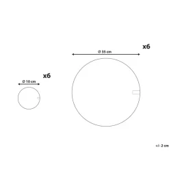 Leen Bakker TUMERIC - Set van 12 placemats en onderzetters - Natuurlijk - Jute New