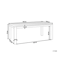 Beliani TUSCANIA - Tuintafel - Donkerhout - 100 x 180 cm - Eucalyptushout New