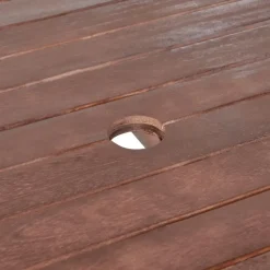 Beliani TUSCANIA - Tuintafel - Donkerhout - 100 x 180 cm - Eucalyptushout New