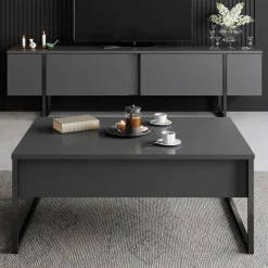 Arabic House Tv-Meubel Luxe Melamine Antraciet Zwart Discount