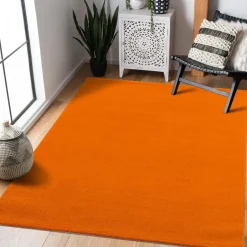 Muratap Uni Effen Laagpolig Vloerkleed Modern Oranje - 200x290 CM Outlet