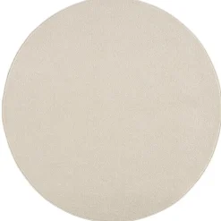 Muratap Uni Rond Effen Laagpolig Vloerkleed Modern Creme - 120 CM ROND New