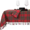 Unique Living - Tafelkleed Xmas Tartan - 150x300cm - Red Hot
