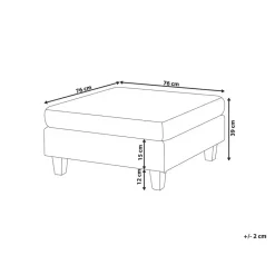 Beliani UNSTAD - Hocker - Donkergroen - Polyester New