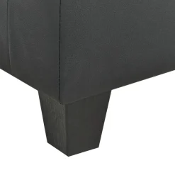 Leen Bakker UNSTAD - Hocker - Zwart - Kunstleer Clearance