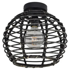 Urban Interiors - Plafondlamp - Bamboe Zwart - Ø30