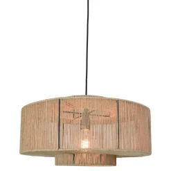 Urban Interiors Hanglamp Drum Ø50x 25cm. jute Clearance