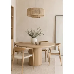 Urban Interiors Hanglamp Drum Ø50x 25cm. jute Clearance
