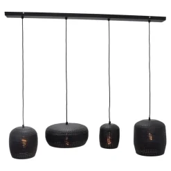 Urban Interiors Hanglamp Fez - 4 lichts - L 120 cm - zwart Hot